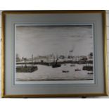 After Laurence Stephen Lowry RBA RA (1887-1976) The Harbour (Maryport), signed limited edition (of