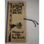 Rhymes of Ye Olde Sign Boards Written & Pictured by F.G. Lewin and Lettered by J.H. Savory published