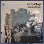 Groundhogs - Blues Obituary (LBS83253) blue label, signed on front 'The Rev. Tony TS McPhee'