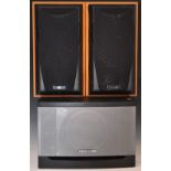 A pair of Mission 771 two way stereo speakers and a Thonet & Vander speaker