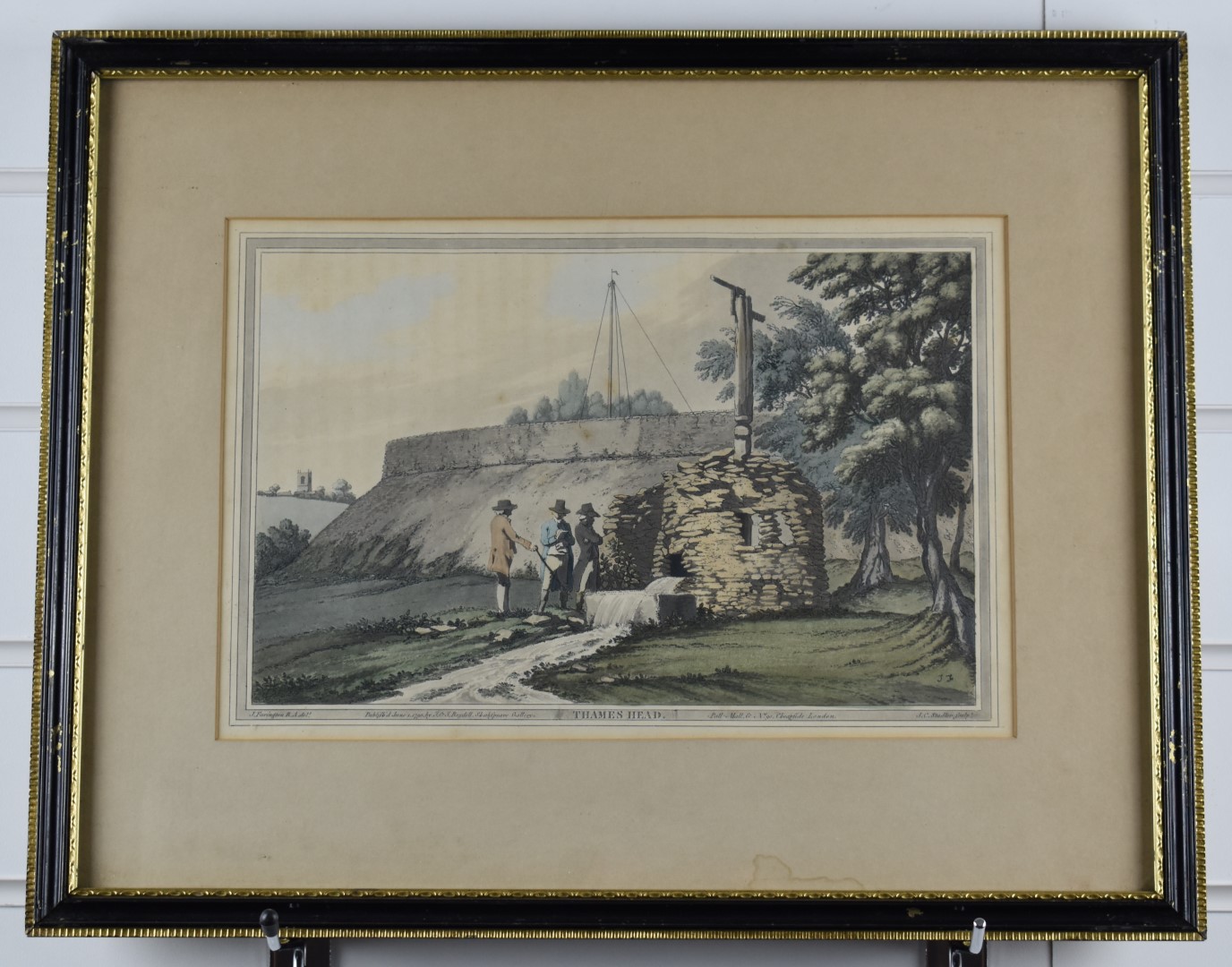 Two 19thC prints 'Ferry on the Severn' and 'Thames Head', each approximately 20 x 30cm - Image 9 of 16