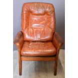 Retro leather armchair
