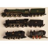 Four Graham Farish and similar N gauge model railway locomotives including Leckhampton Hall.