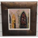 Charles Macqueen (Scottish b1940) 'Cloister', signed to lower edge, 21 x 21cm, titled verso, in