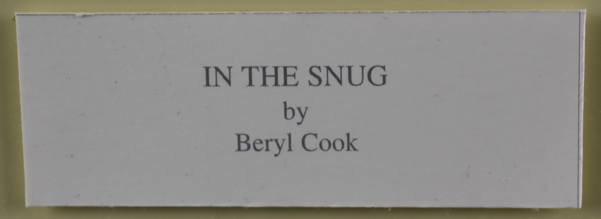 Beryl Cook signed print In The Snug, 46 x 46cm, in modern frame - Image 6 of 7
