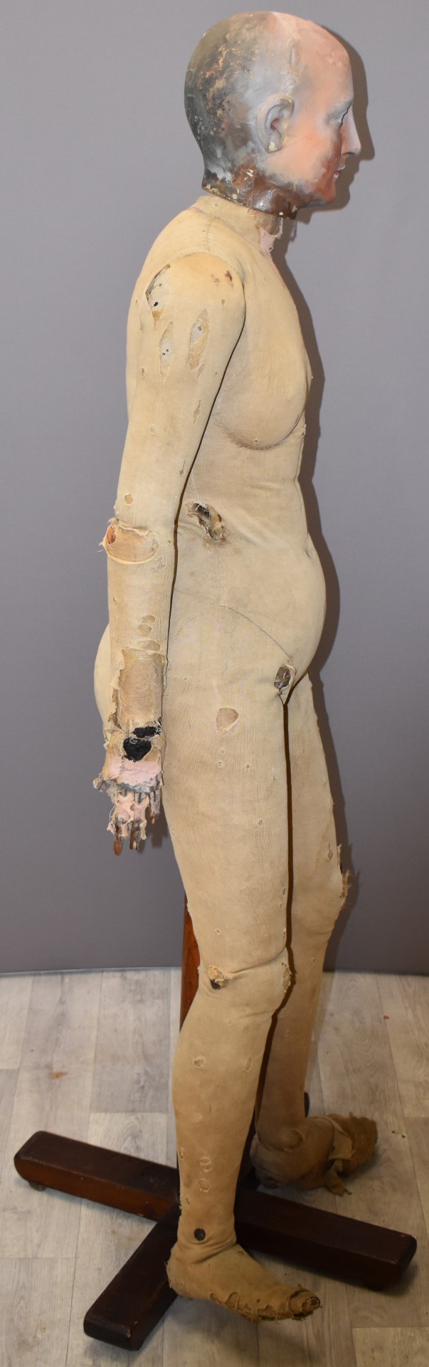 Victorian female lay figure / silent partner, possibly made to measure as constructed to ride side - Image 2 of 5