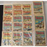 Approximately two hundred issues of 'The Victor' action and adventure comic 1961-1975.