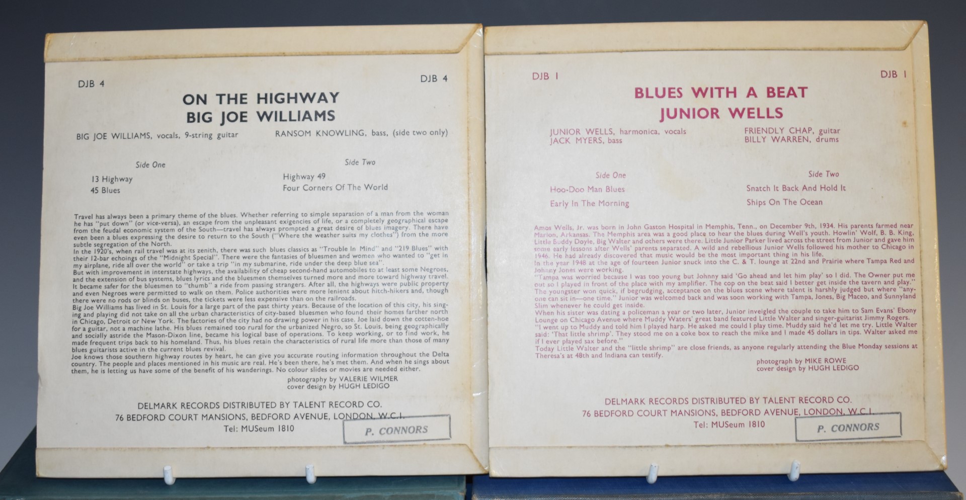 Junior Wells - Blues With A Beat (djb1) and On The Highway (djb4), records appear Ex, covers VG with - Image 2 of 2