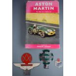 Aston Martin Owners Club enamel car badge, 1977 competitor's badge, British Field Sports Society