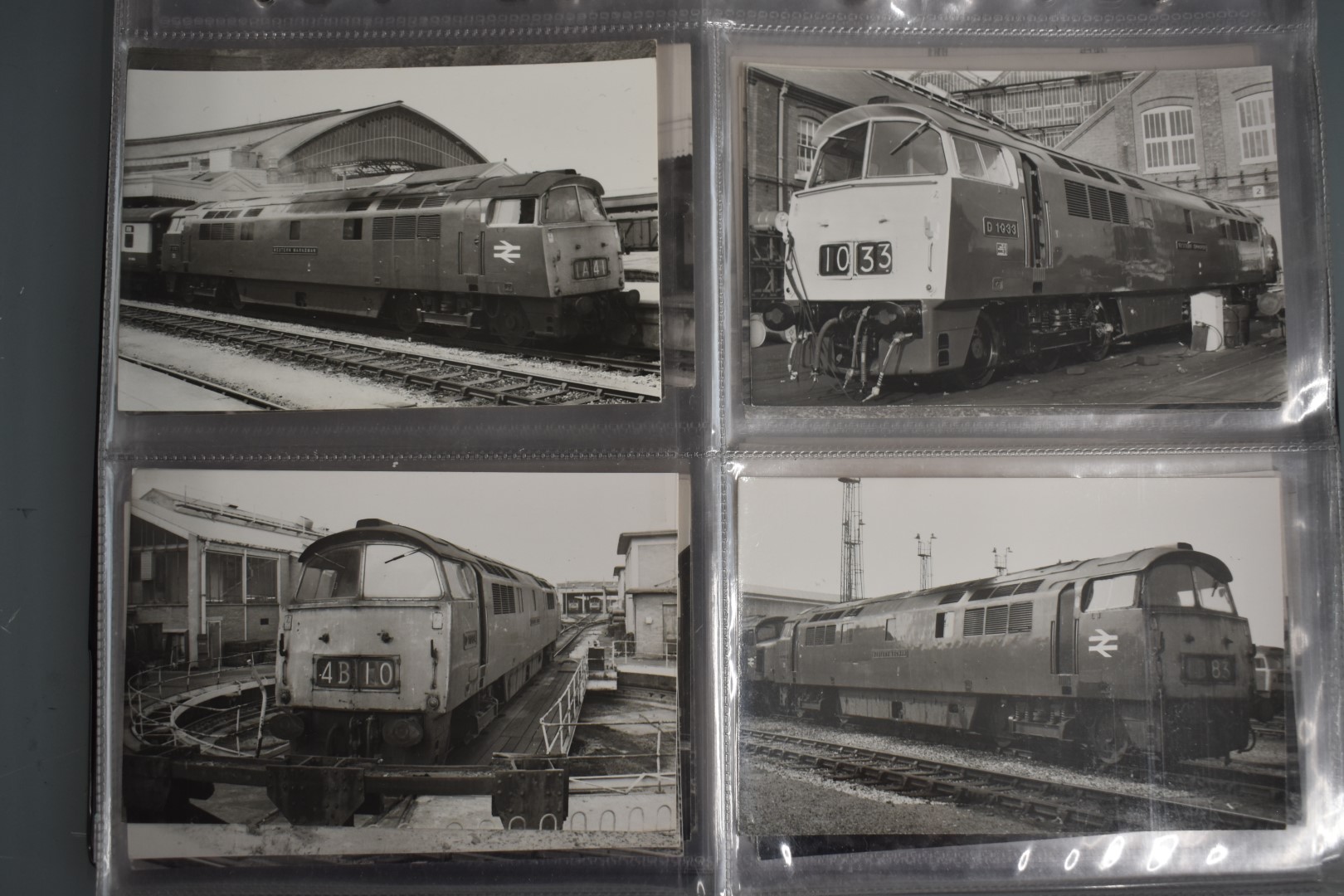 Seventy four vintage black and white 6 x 4 inch photographs of British Rail class 52 "Western" - Image 9 of 19