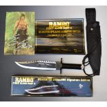 Rambo First Blood Part II Signature Edition Knife, number 9185 with sheath, certificate and box,