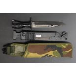 British SA80 bayonet with 18cm blade, scabbard and frog. PLEASE NOTE ALL BLADED ITEMS ARE SUBJECT TO