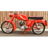 1953 Ducati 98T 98cc motorbike, restored by the vendor for display in his living room, non