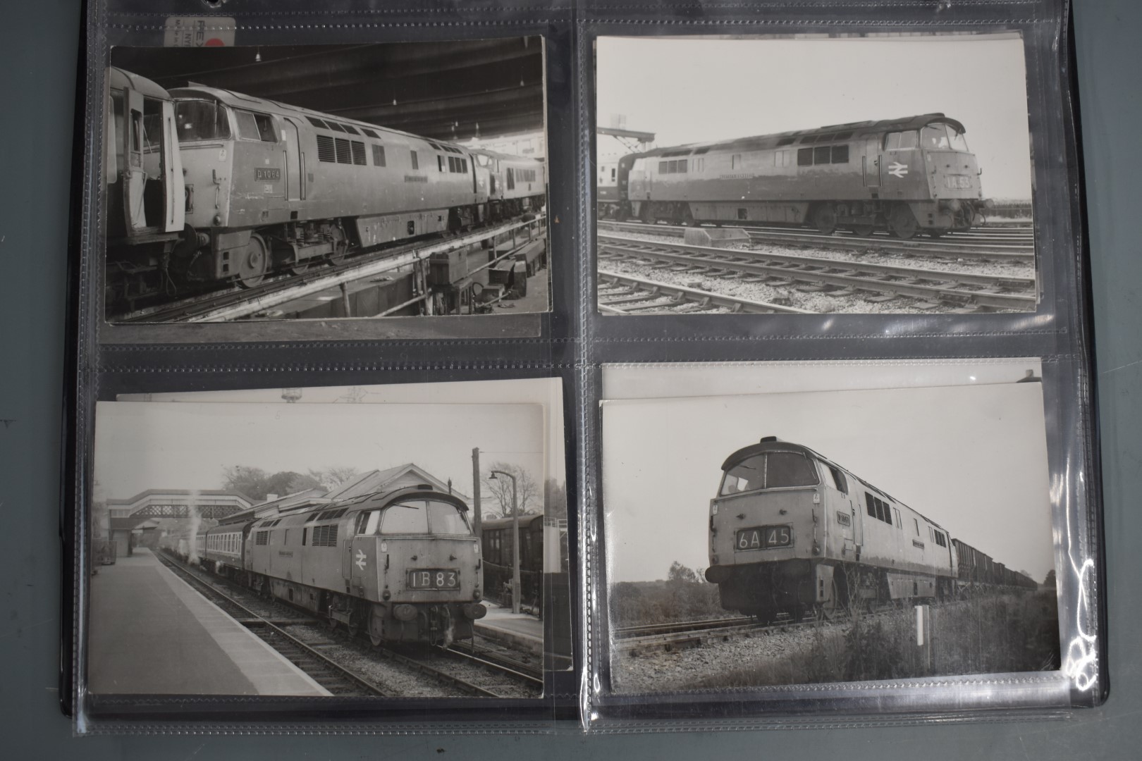 Seventy four vintage black and white 6 x 4 inch photographs of British Rail class 52 "Western" - Image 17 of 19
