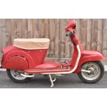 1961 James SC1 150cc scooter motorbike, registration number 293 BLJ with original buff logbook and