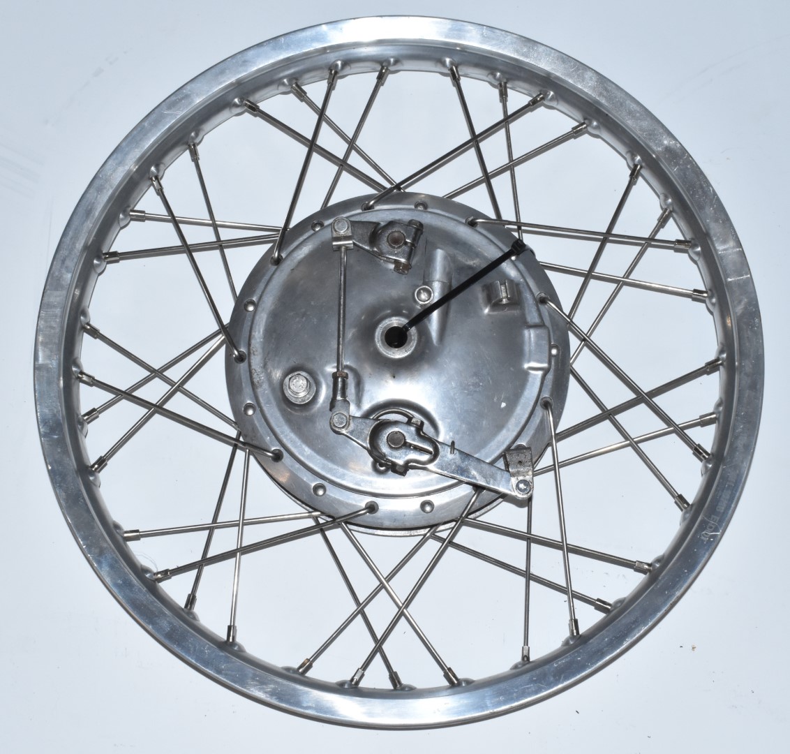 Honda 250 motorbike twin leading shoe hub fitted with 19 inch alloy rim