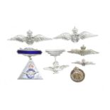 Seven Royal Air Force pin back badges