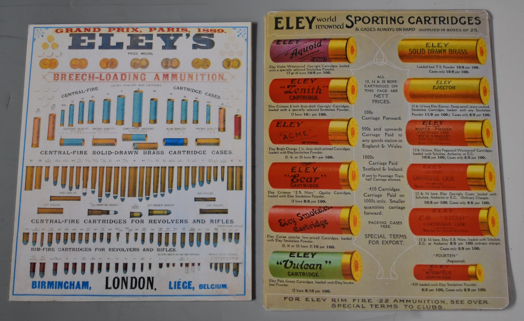 Four modern Eley shotgun cartridge shop display or advertising boards, Eley World Renowned - Image 2 of 3