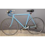 Vintage Carrera touring or racing bicycle, with Shimano derailleur and levers and Shimano Exage