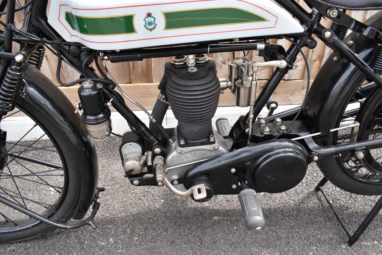 1925 Triumph model P 500cc side valve motorbike, registration number BF 6580 with V5c, in near - Image 14 of 19