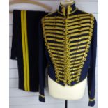 British Army Royal Gloucestershire Hussars other ranks full dress jacket of blue cloth, with