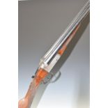 Charles Boswell 12 bore side by side ejector shotgun with named and border engraved lock, trigger