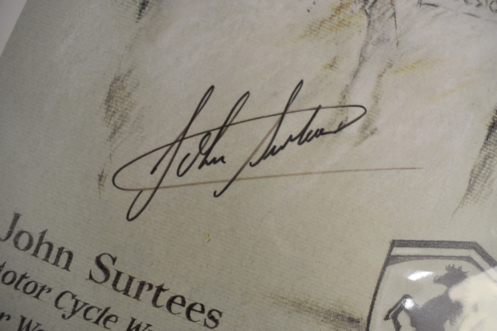 John Surtees, Aitken signed limited edition print (41/350) celebrating his being champion on both - Image 4 of 4