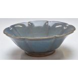 Charles Vyse for Chelsea Pottery shaped pedestal dish with impressed marks to base, diameter 20cm