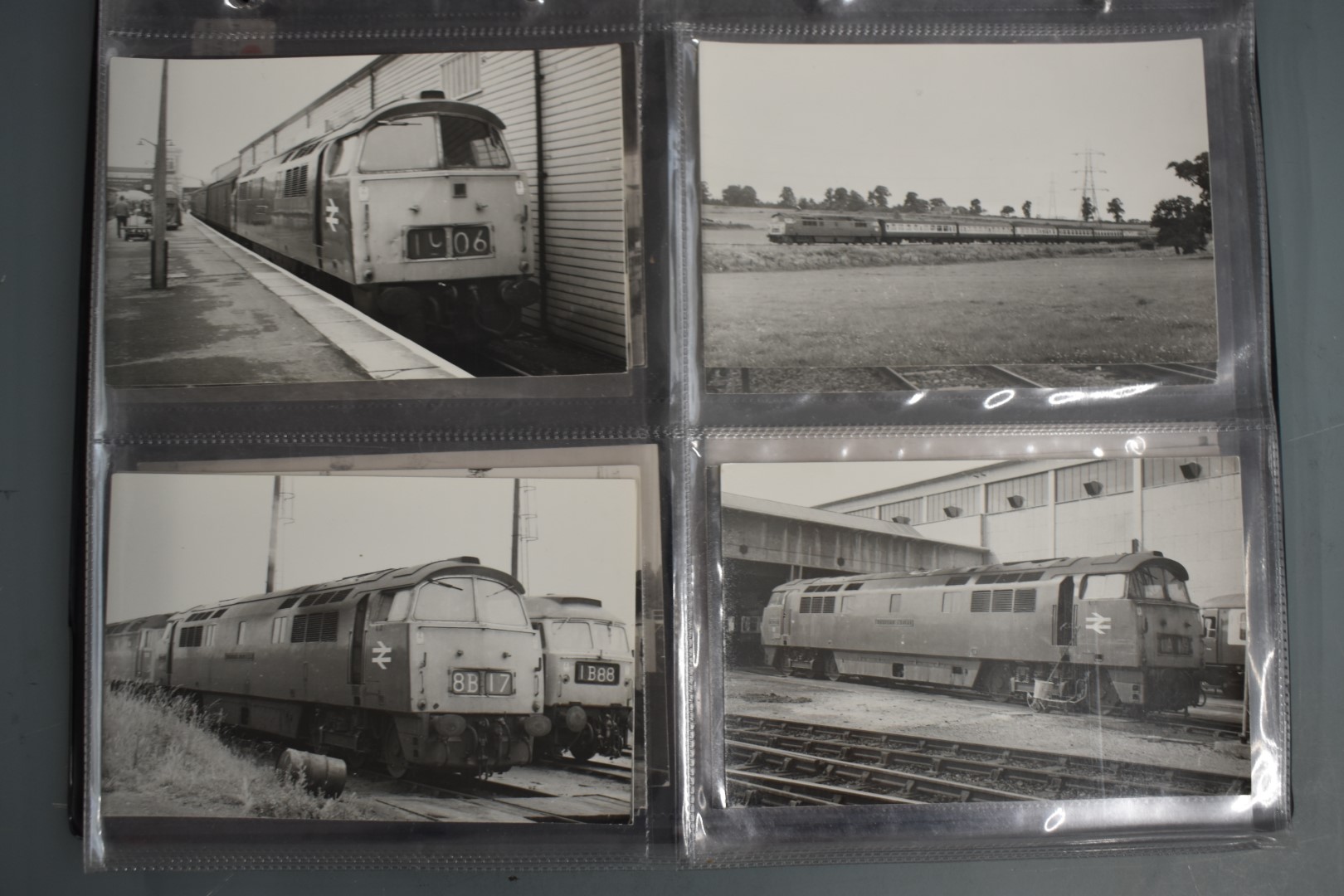 Seventy four vintage black and white 6 x 4 inch photographs of British Rail class 52 "Western" - Image 15 of 19