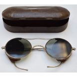 Military or RAF sunglasses, in original metal case