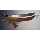 Machete with La Palma to 60cm blade and leather sheath. PLEASE NOTE ALL BLADED ITEMS ARE SUBJECT