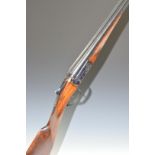 AYA No.3 .410 side by side shotgun with named and engraved locks, border engraved underside and