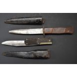 German dagger / knife with Gottlier Hammesfahr Solingen to 14cm blade with metal sheath and a