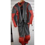 Dainese 'Ducati' one piece leather motorcycle suit, size 56. The vendor (now too old to ride a