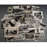 Motor car racing and other photographs, mostly 1940's-60's, many marked J.H.Carlton and annotated