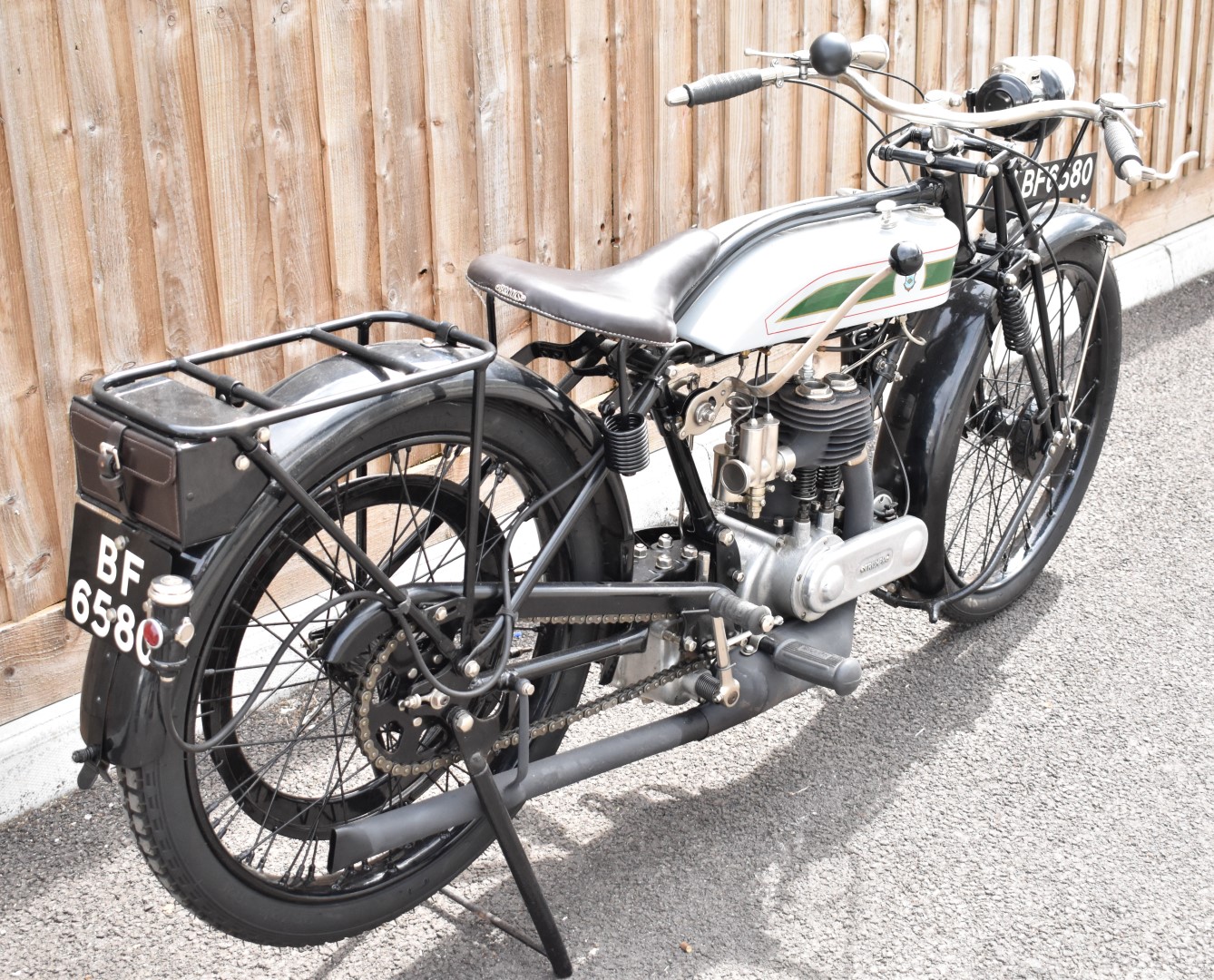 1925 Triumph model P 500cc side valve motorbike, registration number BF 6580 with V5c, in near - Image 8 of 19