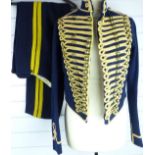 British Army Royal Gloucestershire Hussars other ranks full dress jacket of blue cloth, with