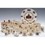 Large collection of Goss crested china including model of Welsh Jack, British Incendiary Shell,