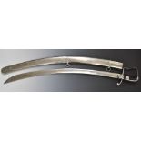 Replica Light Cavalry Trooper's sword with 83cm curved blade and scabbard. PLEASE NOTE ALL BLADED