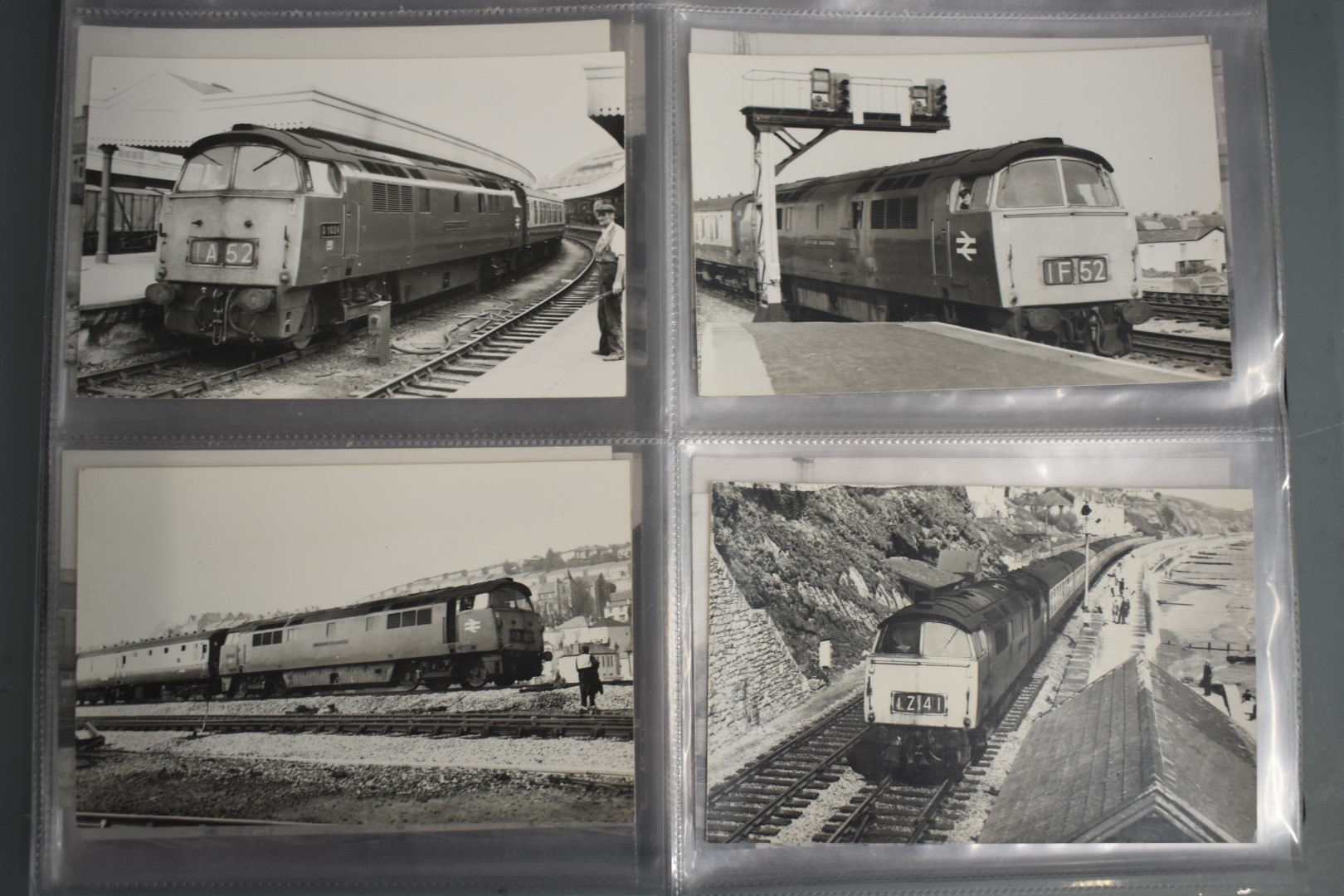 Seventy four vintage black and white 6 x 4 inch photographs of British Rail class 52 "Western" - Image 7 of 19