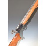 BSA .22 underlever action target rifle with adjustable Parker-Hale sights, semi-pistol grip,