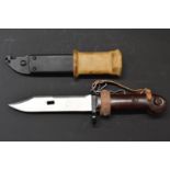 Hungarian AKM bayonet with 14.5cm blade and scabbard. PLEASE NOTE ALL BLADED ITEMS ARE SUBJECT TO