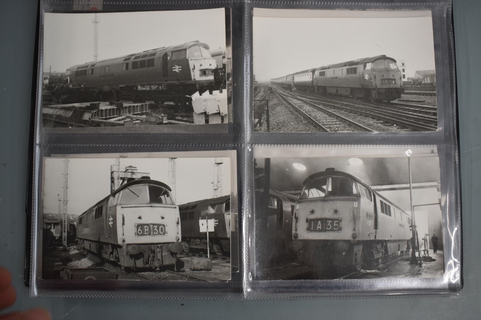 Seventy four vintage black and white 6 x 4 inch photographs of British Rail class 52 "Western" - Image 16 of 19
