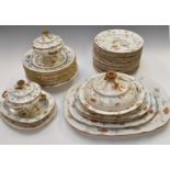 Approximately fifty five pieces of Victorian Davenport stoneware dinner ware including a pair of