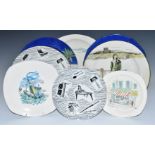 Two Midwinter Riviera plates by Hugh Casson, two Homemaker plates, two Scottish Omar Khasam plates