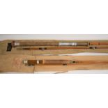 Two split cane fishing rods by Farlow and Sharpe
