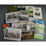 Bus and tram ephemera to include Bristol Omnibus timetables dated 1967 and 1965, Ian Allan books and