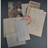 Royal Aero Club King's Cup 1936 air race collection of documents and ephemera to include paper car