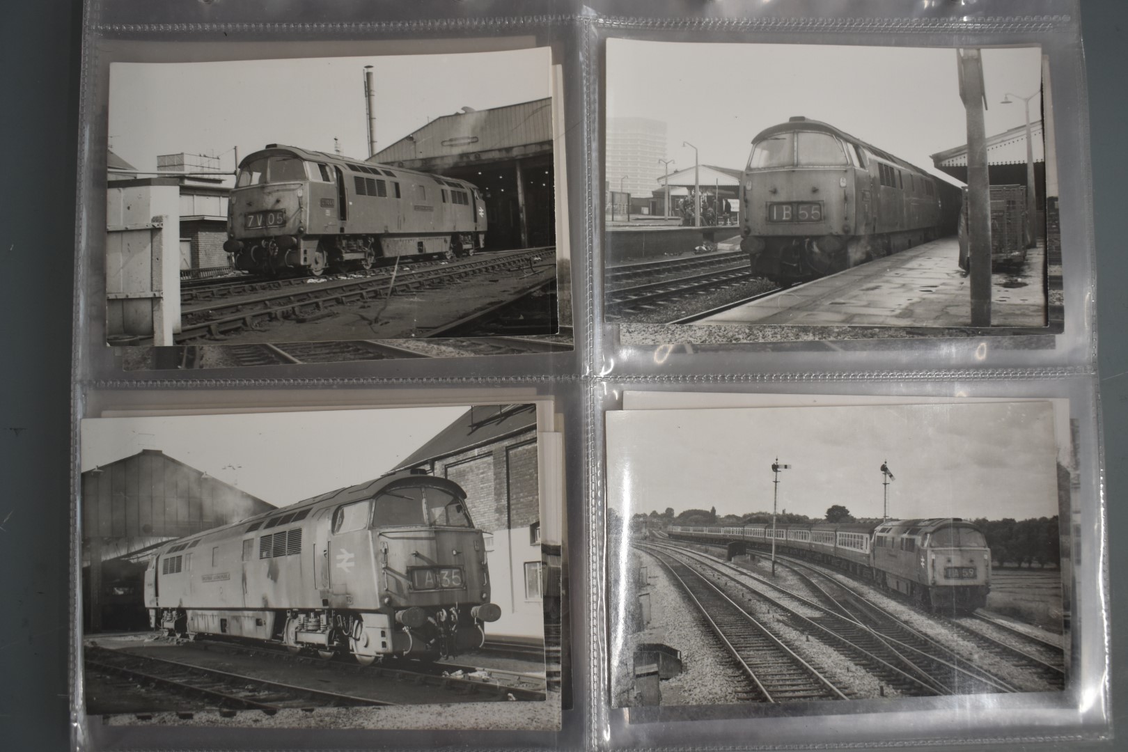 Seventy four vintage black and white 6 x 4 inch photographs of British Rail class 52 "Western" - Image 3 of 19