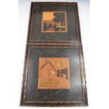 Likely William Chase for The Rowley Gallery pair of Arts and Crafts marquetry panels, one entitled